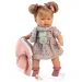 Llorens: Alexandra 42cm-es baba hanggal kötött kabátban sállal