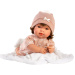 Llorens: Carla 42cm-es síró baba cumival és fehér takaróval
