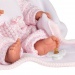Llorens: Bebita 26cm-es kislány baba rózsaszín takaróval
