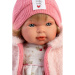 Llorens: Carla 42cm-es síró baba cumival szívecskés sapkában