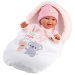Llorens: Chloe 38cm-es síró baba hálózsákkal