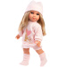 Llorens: Elena 35cm-es baba rózsaszín sapkában