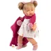 Llorens: Joelle 38cm-es síró baba cumival rózsaszín kabátban