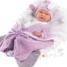 Llorens: Lalo Llorón 42cm-es síró újszülött baba pillangó formájú pólyában