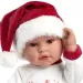 Llorens: Leo 45cm-es mosolygós baba karácsonyi pizsamában