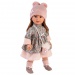 Llorens: Martina 40cm-es kislány baba rózsaszín ruhában és sapkában
