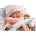 Llorens: Mimi 42cm-es síró baba füles sapkában párnával