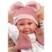 Llorens: Nica újszülött lány baba puha párnával 38cm