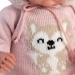 Llorens: Reborn limitált kiadású élethű újszülött baba rókás kötött ruhában 42cm-es