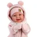 Llorens: Tala Sonrisas 44cm-es újszülött baba hanggal rózsaszín kezeslábasban