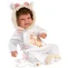 Llorens: Tala Sonrisas 44cm-es újszülött baba hanggal zsiráfos ruhában