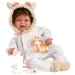 Llorens: Tala Sonrisas 44cm-es újszülött baba hanggal zsiráfos ruhában