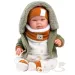 Llorens: Talo Sonrisas 42cm-es kacagó újszülött baba kapucnis kabátban