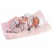 Llorens: Tina 44cm-es baba csíkos ruhában