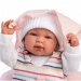 Llorens: Tina 44cm-es baba csíkos ruhában