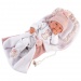 Llorens: Tina 44cm-es síró baba rózsaszín pelenkázóval
