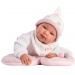 Llorens: Tina 44cm-es síró baba rózsaszín pólyában