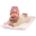 Llorens: Tina 44cm-es újszülött baba puha párnával