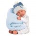 Llorens: Tino 43cm-es újszülött kisfiú baba párnával