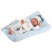 Llorens: Tino 43cm-es újszülött kisfiú baba párnával