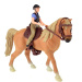 Lovas játékszett barna lóval és lovassal