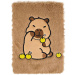 Luna: Capybara mintás plüss napló