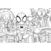 Marvel Spidey és csapata 2 az 1-ben 24db-os puzzle és színező 50x35cm - Lisciani