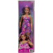 Barbie: Fashionista Barátnők virágos ruhás divatbaba lila tincsekkel – Mattel
