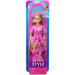 Barbie: Fashionista Barátnők stílusos divatbaba rózsaszín kendőmintás ruhában - Mattel