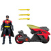DC Robin akciófigura motorral és kilövő rakétákkal – Mattel