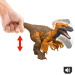 Jurassic World: Újjászületés Wild Roar Utahraptor támadó dinoszaurusz figura - Mattel