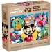 Mickey Egér és barátai 2 az 1-ben 24db-os Eco mini puzzle és színező 35x25cm - Lisciani