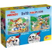 Mickey egér 2 az 1-ben 2x12db-os maxi puzzle és színező - Lisciani