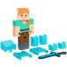 Minecraft: Alex gyémánt páncélzattal karakter figura - Mattel