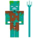 Minecraft: Vízbefúlt zombi karakter figura - Mattel