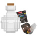 Minecraft Reveal minifigura fehér tárolóban - Mattel