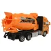 Alloy Car: Lendkerekes betonkeverő teherautó fénnyel és hanggal kétféle változatban 19cm 1db