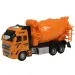 Alloy Car: Lendkerekes betonkeverő teherautó fénnyel és hanggal kétféle változatban 19cm 1db