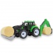 Farmer Truck: 3 db-os zöld traktor szett szalmabálákkal 23cm
