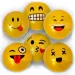 Emoji mintás gumilabda többféle változatban 23cm