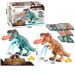Sétáló T-rex robot fénnyel és hanggal kétféle változatban 26x45cm