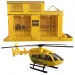 Nagy építkezés járművekkel épülettel és helikopterrel 9db-os játékszett