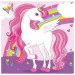 Szivárványos unikornis 2 rétegű szalvéta 20db-os csomag