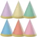 Pasztell színű mini party kalap 6db-os szett