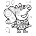 Peppa malac színezhető 24db-os puzzle 3 színezhető képpel