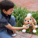 Peppy Pups: Barna plüss kutya pórázzal 28cm