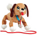 Peppy Pups: Barna plüss kutya pórázzal 28cm