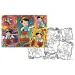 Pinokkió 2 az 1-ben 108db-os puzzle és színező 70x50cm - Lisciani