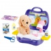Playgo: 17db-os kutyakozmetika kofferben plüss kutyussal