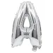 Betű formájú fólia lufi ezüst színben – A betű 32cm